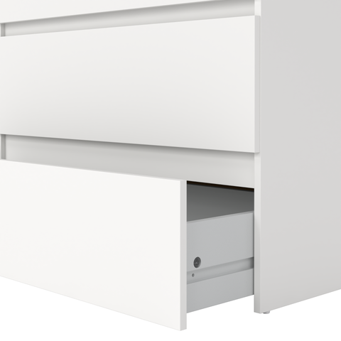 Maise commode 70x138x41 cm avec 6 tiroirs en blanc