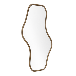 Miroir organique Angela avec cadre en bois de chêne fumé 50x100 cm