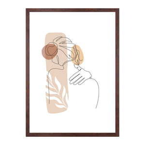 Cadre Lea 50x70 cm bois fumé