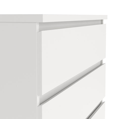 Commode Naia 5 tiroirs blanc H : 111.3 x L : 77 x P : 50 cm