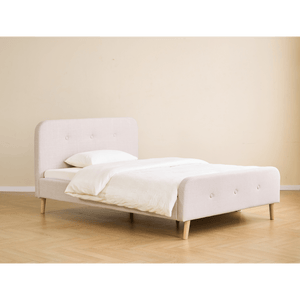 Lit Christian en beige 140x200 cm incl. lattes de lit et matelas
