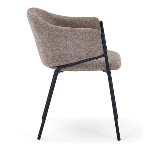 Carolina Chaise de salle à manger en textile sable