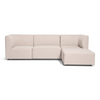 Emilia canapé modulaire en beige 3 modules avec méridienne droite et gauche L : 243 x P : 158 x H : 72 cm