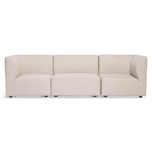Emilia canapé modulaire en beige avec 3 modules L : 243 x P : 79 cm x H : 72 cm