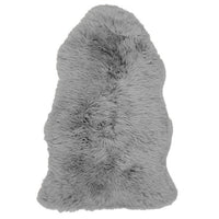 Peau de mouton véritable - Gris 95x65 cm