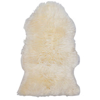 Peau de mouton véritable - Blanc 95x65cm