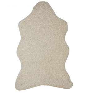 Villy - Peau de mouton imitée à poils courts blanche 60 x 90 cm