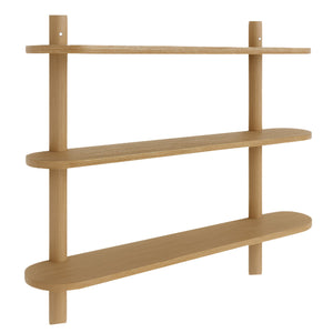 Juliet etagere murale en chene avec 3 etageres H 100 x P 22 x L 90 cm