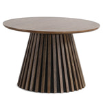 Lewis table basse à lattes chêne fumé Ø70 cm