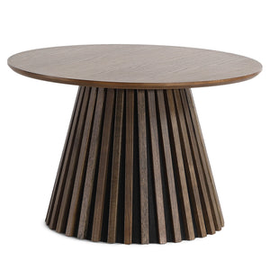 Lewis table basse à lattes chêne fumé Ø70 cm