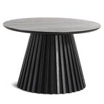 Lewis table basse à lattes noir Ø70 cm