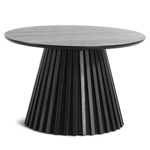 Lewis table basse à lattes noir Ø70 cm