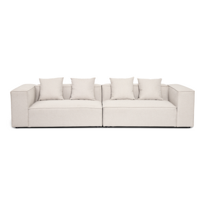 Hailey - Canapé modulaire beige avec 2 modules L: 294 x P: 100 x H: 65 cm