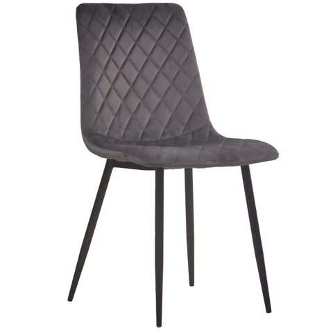 Line - Chaise de salle à manger Velours gris
