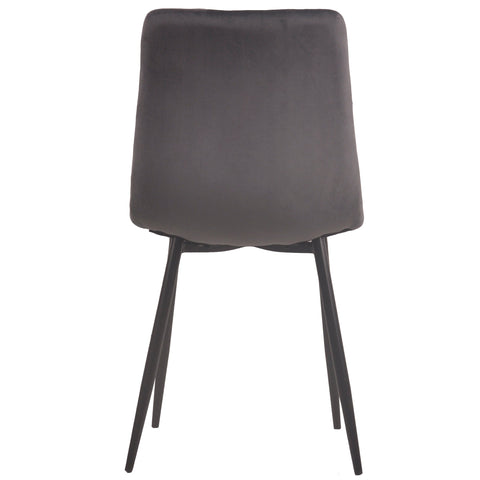 Line - Chaise de salle à manger Velours gris