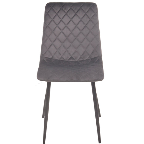 Line - Chaise de salle à manger Velours gris