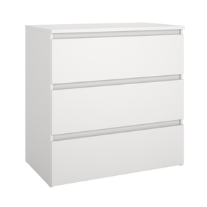 Maise commode 70x70x41 cm avec 3 tiroirs en blanc