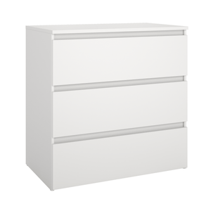Maise commode 70x70x41 cm avec 3 tiroirs en blanc