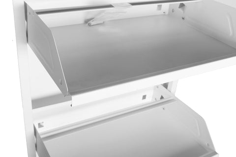 Louis - Armoire à chaussures en métal blanc avec 3 portes