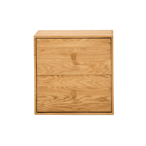 Rumi Etagère murale avec tiroirs 33x20x33 cm chêne incl. supports muraux