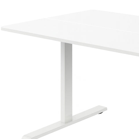 Table Damian réglable en hauteur 160x80 cm en blanc