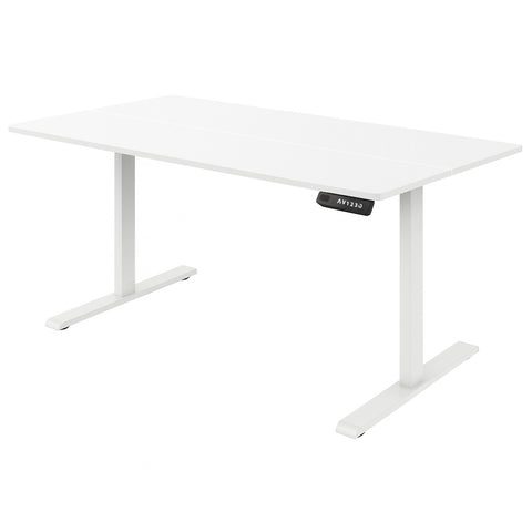 Table Damian réglable en hauteur 160x80 cm en blanc