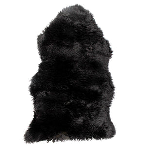 Peau de mouton véritable - Noir 95x65cm